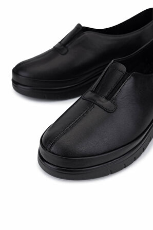 Tamer Tanca Kadın Hakiki Deri Siyah Deri Comfort Ayakkabı 824 1061 BN AYK SK25-26 SIYAH DR