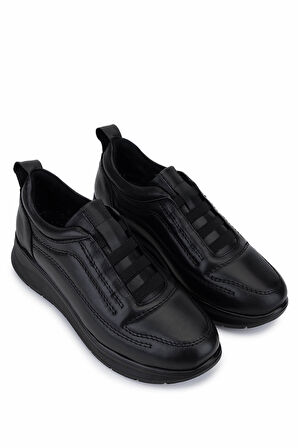 Tamer Tanca Kadın Hakiki Deri Siyah Comfort Ayakkabı 824 1209 BN AYK SK25-26 SIYAH NAPPA