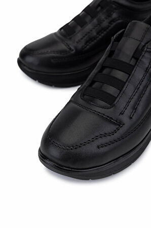 Tamer Tanca Kadın Hakiki Deri Siyah Comfort Ayakkabı 824 1209 BN AYK SK25-26 SIYAH NAPPA