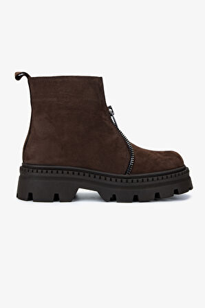 Valmenti Kadın Hakiki Deri Kahverengi Casual Bot 625 111 BN BOT SK25-26 KAHVE/SIYAH