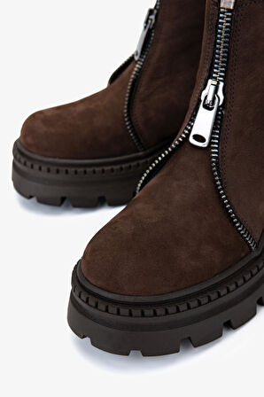 Valmenti Kadın Hakiki Deri Kahverengi Casual Bot 625 111 BN BOT SK25-26 KAHVE/SIYAH