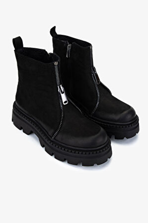 Valmenti Kadın Hakiki Deri Siyah Nubuk Casual Bot 625 111 BN BOT SK25-26 SIYAH NBK