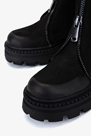 Valmenti Kadın Hakiki Deri Siyah Nubuk Casual Bot 625 111 BN BOT SK25-26 SIYAH NBK