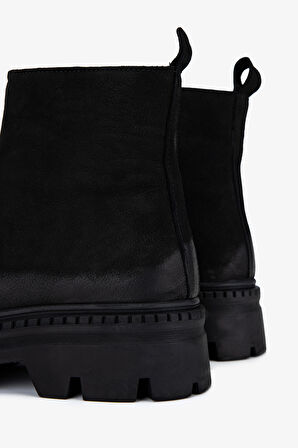 Valmenti Kadın Hakiki Deri Siyah Nubuk Casual Bot 625 111 BN BOT SK25-26 SIYAH NBK