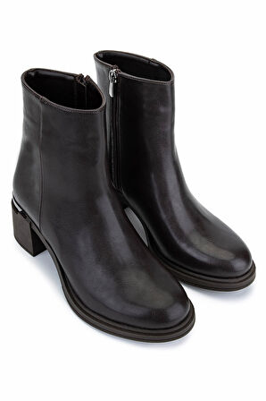 Tamer Tanca Kadın Suni Deri Kahverengi Topuklu Bot 889 1422 BN BOT SK25-26 KAHVE