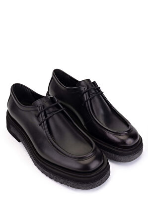 Tamer Tanca Erkek Hakiki Deri Siyah Casual Ayakkabı 771 65448 ERK AYK SK25-26 SIYAH SPR