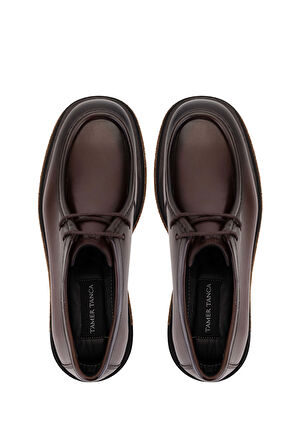 Tamer Tanca Erkek Hakiki Deri Kahverengi Casual Ayakkabı 771 65448 ERK AYK SK25-26 KAHVE SPR