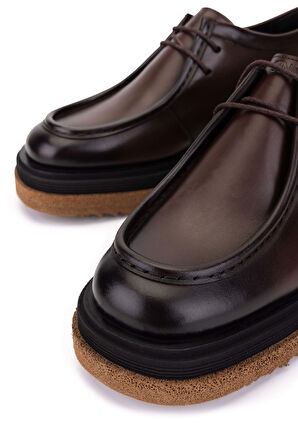 Tamer Tanca Erkek Hakiki Deri Kahverengi Casual Ayakkabı 771 65448 ERK AYK SK25-26 KAHVE SPR