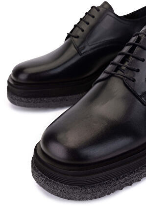 Tamer Tanca Erkek Hakiki Deri Siyah Klasik Ayakkabı 771 65442 ERK AYK SK25-26 SIYAH SPR