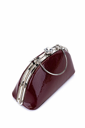 Tamer Tanca Kadın Suni Deri Bordo Rugan Abiye Çanta 1083 031 BN CNT SK25-26 BORDO FSLY