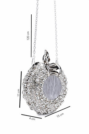 Tamer Tanca Kadın Vegan Gri Abiye Çanta 1083 033 BN CNT SK25-26 GUMUS