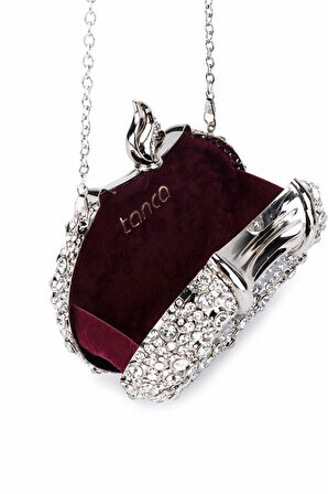 Tamer Tanca Kadın Vegan Gri Abiye Çanta 1083 033 BN CNT SK25-26 GUMUS