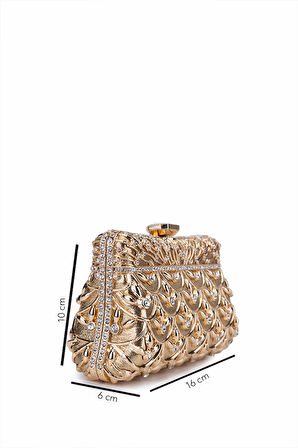 Tamer Tanca Kadın Vegan Sarı Abiye Çanta 1083 034 BN CNT SK25-26 ALTIN