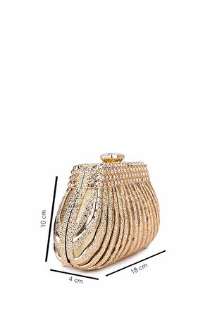 Tamer Tanca Kadın Vegan Sarı Abiye Çanta 1083 035 BN CNT SK25-26 ALTIN