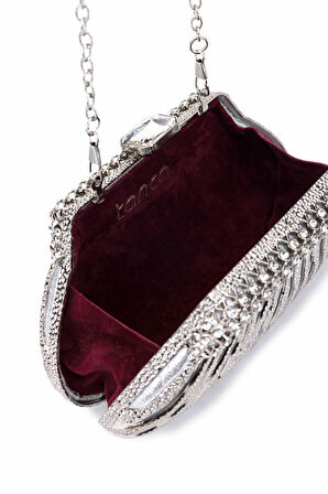 Tamer Tanca Kadın Vegan Gri Abiye Çanta 1083 035 BN CNT SK25-26 GUMUS