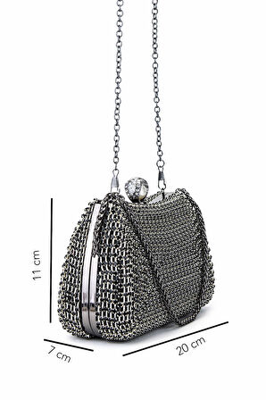 Tamer Tanca Kadın Vegan Siyah Abiye Çanta 1083 037 BN CNT SK25-26 SIYAH