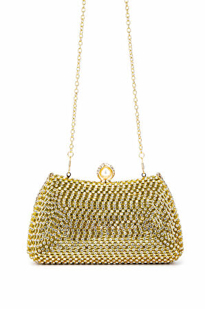 Tamer Tanca Kadın Vegan Sarı Abiye Çanta 1083 037 BN CNT SK25-26 ALTIN