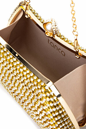 Tamer Tanca Kadın Vegan Sarı Abiye Çanta 1083 037 BN CNT SK25-26 ALTIN