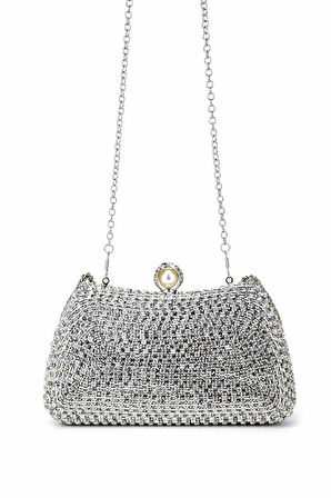 Tamer Tanca Kadın Vegan Gri Abiye Çanta 1083 037 BN CNT SK25-26 GUMUS