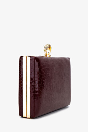 Valmenti Kadın Vegan Bordo Abiye Çanta 1083 030 BN CNT SK25-26 BORDO KROKO