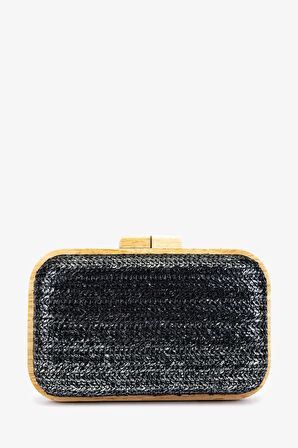 Valmenti Kadın Vegan Siyah Abiye Çanta 1083 024 BN CNT SK25-26 SIYAH HASIR