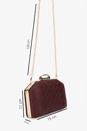 Valmenti Kadın Vegan Bordo Abiye Çanta 1083 025 BN CNT SK25-26 BORDO ORGU