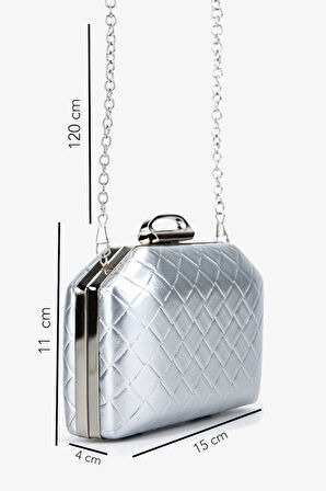 Valmenti Kadın Vegan Gümüş Abiye Çanta 1083 025 BN CNT SK25-26 GUMUS ORGU