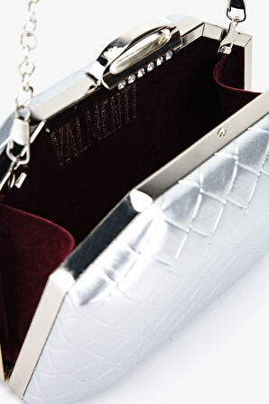 Valmenti Kadın Vegan Gümüş Abiye Çanta 1083 025 BN CNT SK25-26 GUMUS ORGU