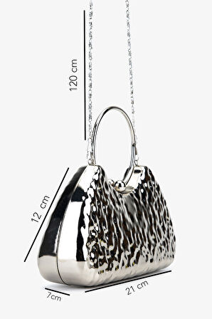 Valmenti Kadın Vegan Gri Abiye Çanta 1083 026 BN CNT SK25-26 GUMUS