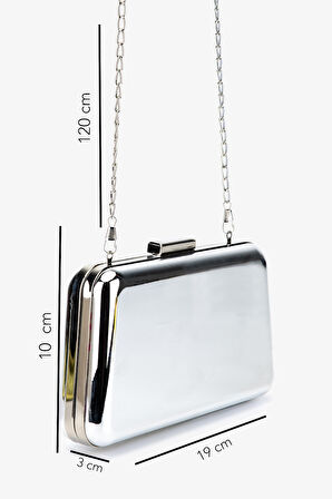 Valmenti Kadın Vegan Gri Abiye Çanta 1083 027 BN CNT SK25-26 GUMUS