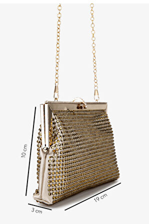 Valmenti Kadın Vegan Sarı Abiye Çanta 1083 028 BN CNT SK25-26 ALTIN