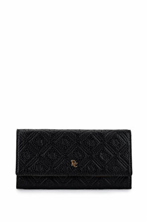 Tamer Tanca Kadın Hakiki Deri Siyah Cüzdan Cuzdan 1155 108 BN CZDN SK25-26 SIYAH FLTR BSK