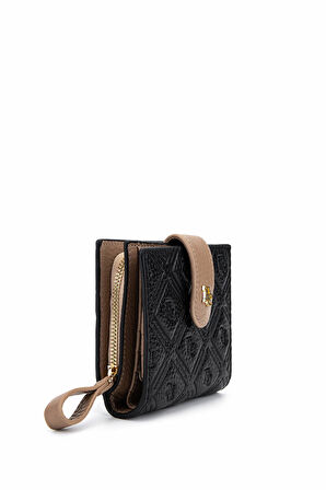 Tamer Tanca Kadın Hakiki Deri Siyah Cüzdan 1155 110 BN CZDN SK25-26 SIYAH FLTR BSK