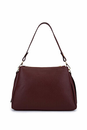 Tamer Tanca Kadın Suni Deri Bordo Kol Çantası 1003 2033 BN CNT SK25-26 BORDO FLTR
