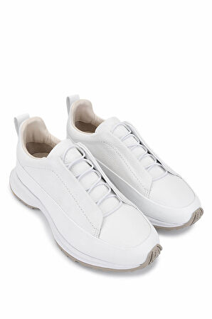 Tamer Tanca Erkek Hakiki Deri Beyaz Sneakers & Spor Ayakkabı 1092 2222-2 ERK AYK Y25 BEYAZ DR/BEYAZ FLTR