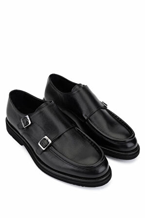 Tamer Tanca Erkek Hakiki Deri Siyah Casual Ayakkabı 537 3796 ERK AYK SK25-26 SIYAH SHRNK