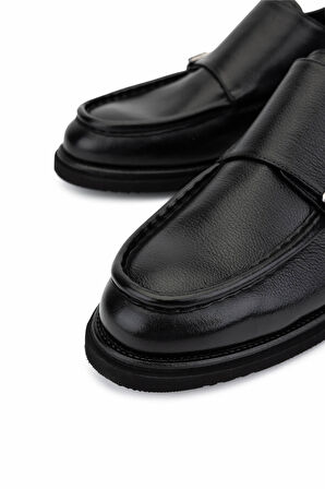 Tamer Tanca Erkek Hakiki Deri Siyah Casual Ayakkabı 537 3796 ERK AYK SK25-26 SIYAH SHRNK