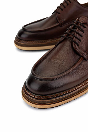 Tamer Tanca Erkek Hakiki Deri Taba Casual Ayakkabı 537 3810 ERK AYK SK25-26 TABA SHRNKL