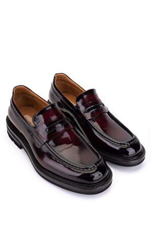 Tamer Tanca Erkek Hakiki Deri Bordo Klasik Ayakkabı 1016 289A ERK AYK SK25-26 BORDO ACMA