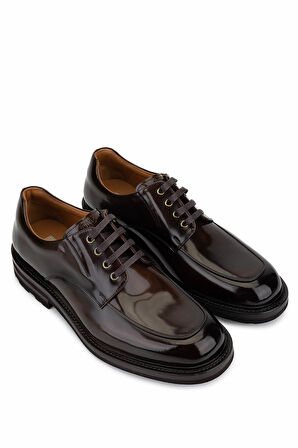 Tamer Tanca Erkek Hakiki Deri Kahverengi Klasik Ayakkabı 1016 291 ERK AYK SK25-26 KAHVE ACMA