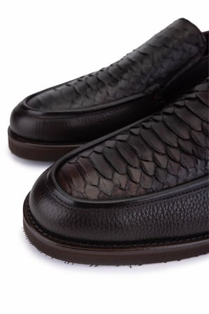Tamer Tanca Erkek Hakiki Deri Loafer Ayakkabı 1008 3502 ERK AYK SK25-26 KAHVE DR/YLN