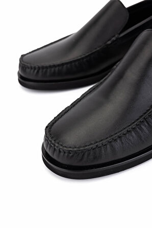 Tamer Tanca Erkek Hakiki Deri Siyah Analin Loafer Ayakkabı 1008 3539 ERK AYK SK25-26 SIYAH ANL
