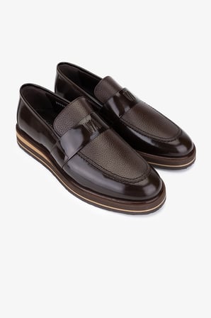 Valmenti Erkek Hakiki Deri Kahverengi Loafer Ayakkabı 183 20089 ERK AYK SK25-26 KAHVE ACMA/KHV FLTR