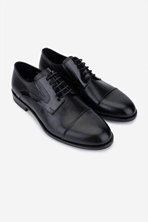 Valmenti Erkek Hakiki Deri Siyah Klasik Ayakkabı 183 41660 ERK AYK SK25-26 SIYAH DR/SYH