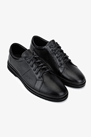 Valmenti Erkek Hakiki Deri Siyah Floter Casual Ayakkabı 374 1911 ERK AYK SK25-26 SIYAH FLTR