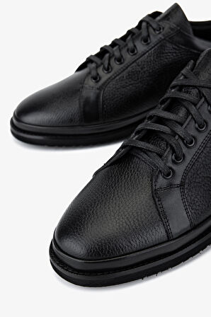 Valmenti Erkek Hakiki Deri Siyah Floter Casual Ayakkabı 374 1911 ERK AYK SK25-26 SIYAH FLTR