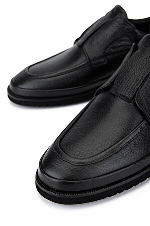 Tamer Tanca Erkek Hakiki Deri Siyah Floter Casual Ayakkabı 374 1920 ERK AYK SK25-26 SIYAH FLTR