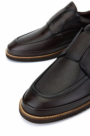 Tamer Tanca Erkek Hakiki Deri Kahverengi Casual Ayakkabı 374 1920 ERK AYK SK25-26 KAHVE FLTR