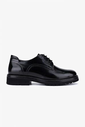 Valmenti Kadın Hakiki Deri Siyah Açma Klasik Ayakkabı 987 Z115 BN AYK SK25-26 SIYAH ACMA