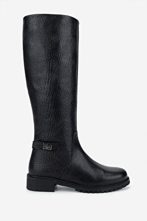 Valmenti Kadın Hakiki Deri Siyah Düz Çizme 33 22035 BN CZM SK25-26 SIYAH ROYAL